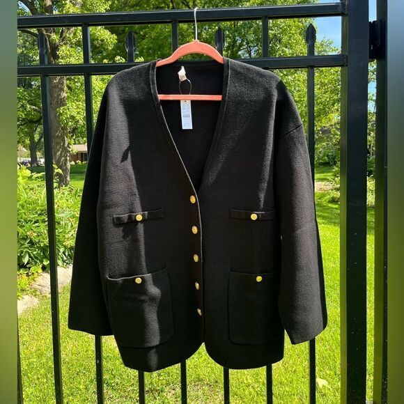 J Crew Long V-Neck Sweater Blazer NWT - Picture 4 of 7
